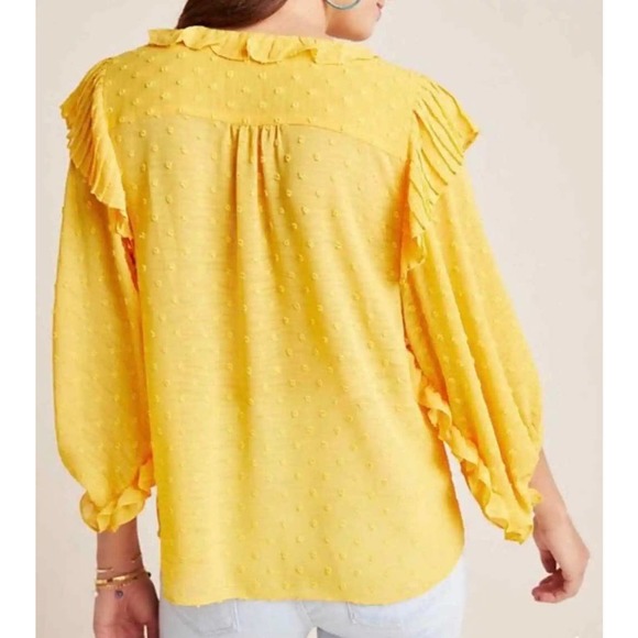 Anthropologie Ruffle Haida Boho Peasant Blouse - Picture 4 of 12